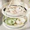 1/2 Layer Hanging Clothes Drying Basket Fine Mesh Fodable Underwear Baby Sweater Drying Rack Polyester Clothes Drying Net Rack 2
