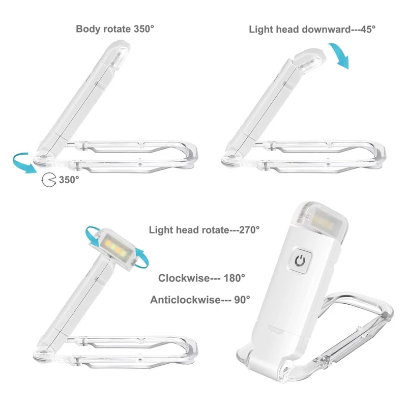 LED Light Book Light USB Rechargeable Led Light Book Reading Light