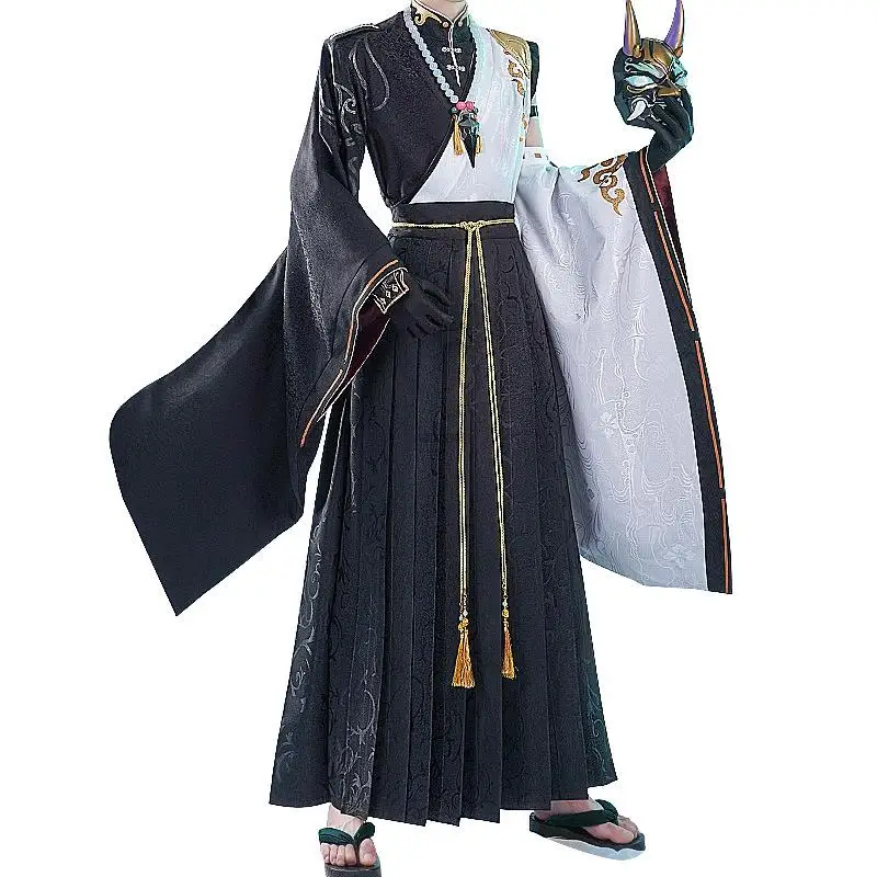 

Antiquity Genshin Impact Xiao Cosplay Costume Kimono Uniform Shoes Wigs Boots Cosplay Anime Game Chinese Xiao Halloween Costumes
