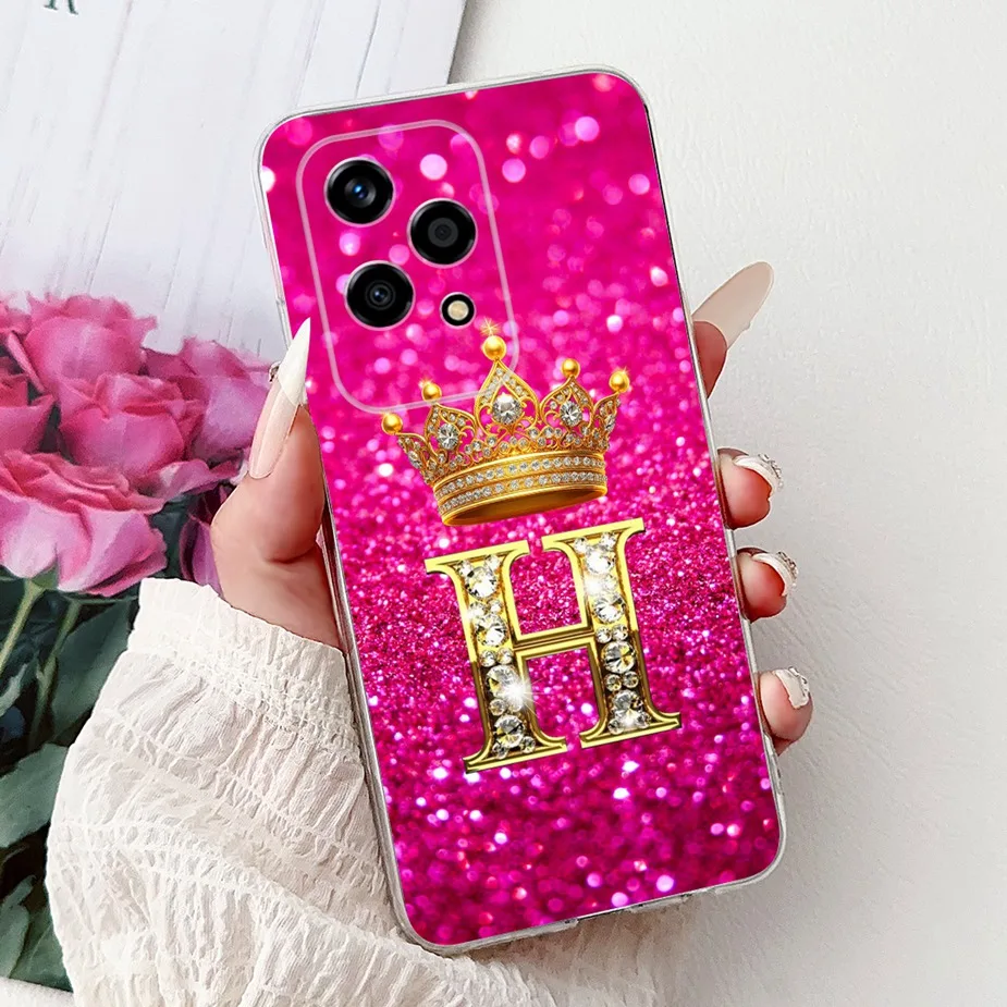 Luxury Fashion Crown Letters Clear Silicone Soft Slim Phone Case