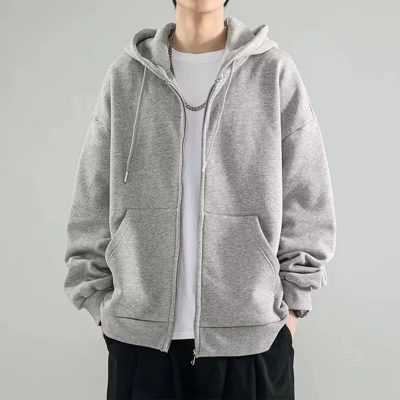 

Men's fashion brand hooded couple top temperament casual coat menswear