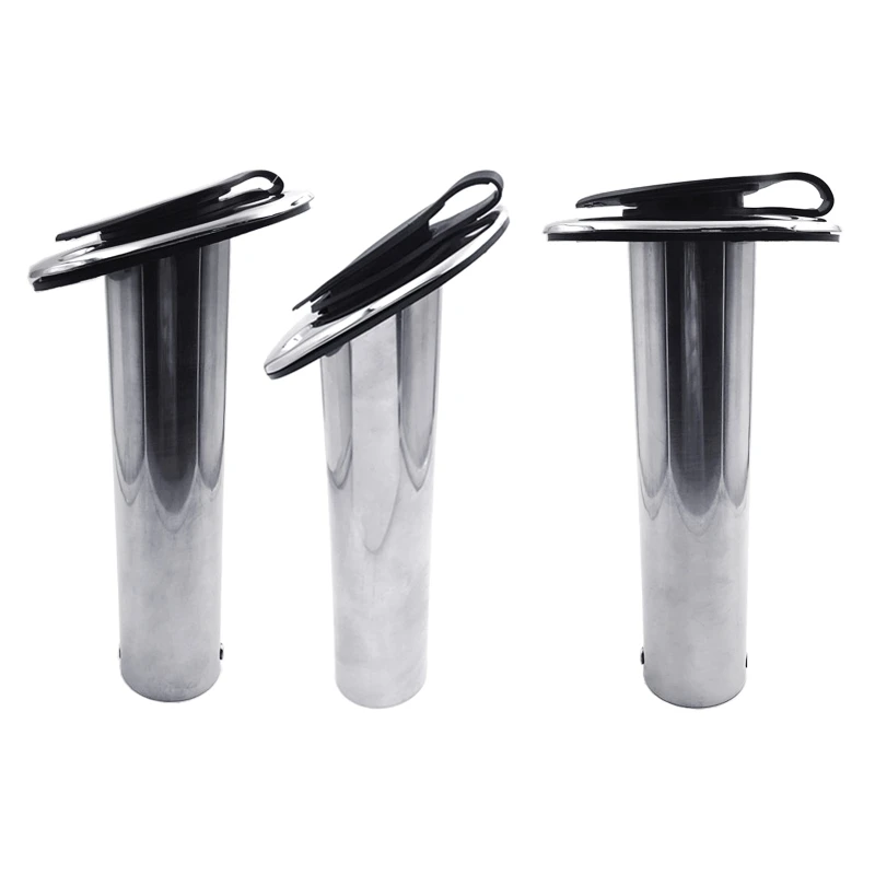 

Boat Stainless Steel Fishing Rod Holder Flush Mount 15/30/90 Degree with PVC Cap Inner Tube and Gasket