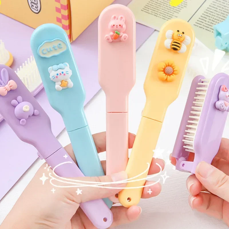 Mini Lovely Hair Brushes for Toddler Girl Cartoon Animal Baby Girls Comb Smalll Portable Hair Care Tools Accessories
