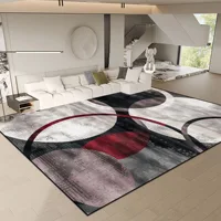 Nordic Abstract Geometry big Size Rugs for Living Room Decoration Light Luxury Anti-slip Floor Mats Home Bedroom Washable Carpet 1