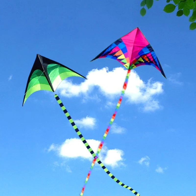 Kids Kite Large Rainbow Delta 6m Tails Flying Line Windsocks Kite Surfing Fly-Factory Direct nylon