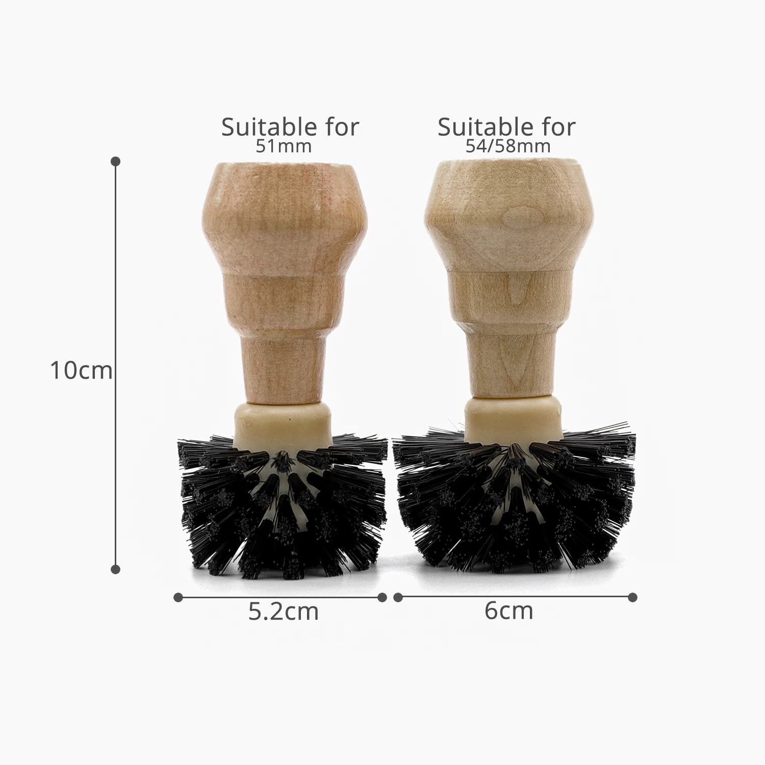 Portafilter Cleaning Brush 51/54/58mm Professional Barista Espresso Coffee Cleaning Brush Tool with Wooden Handle