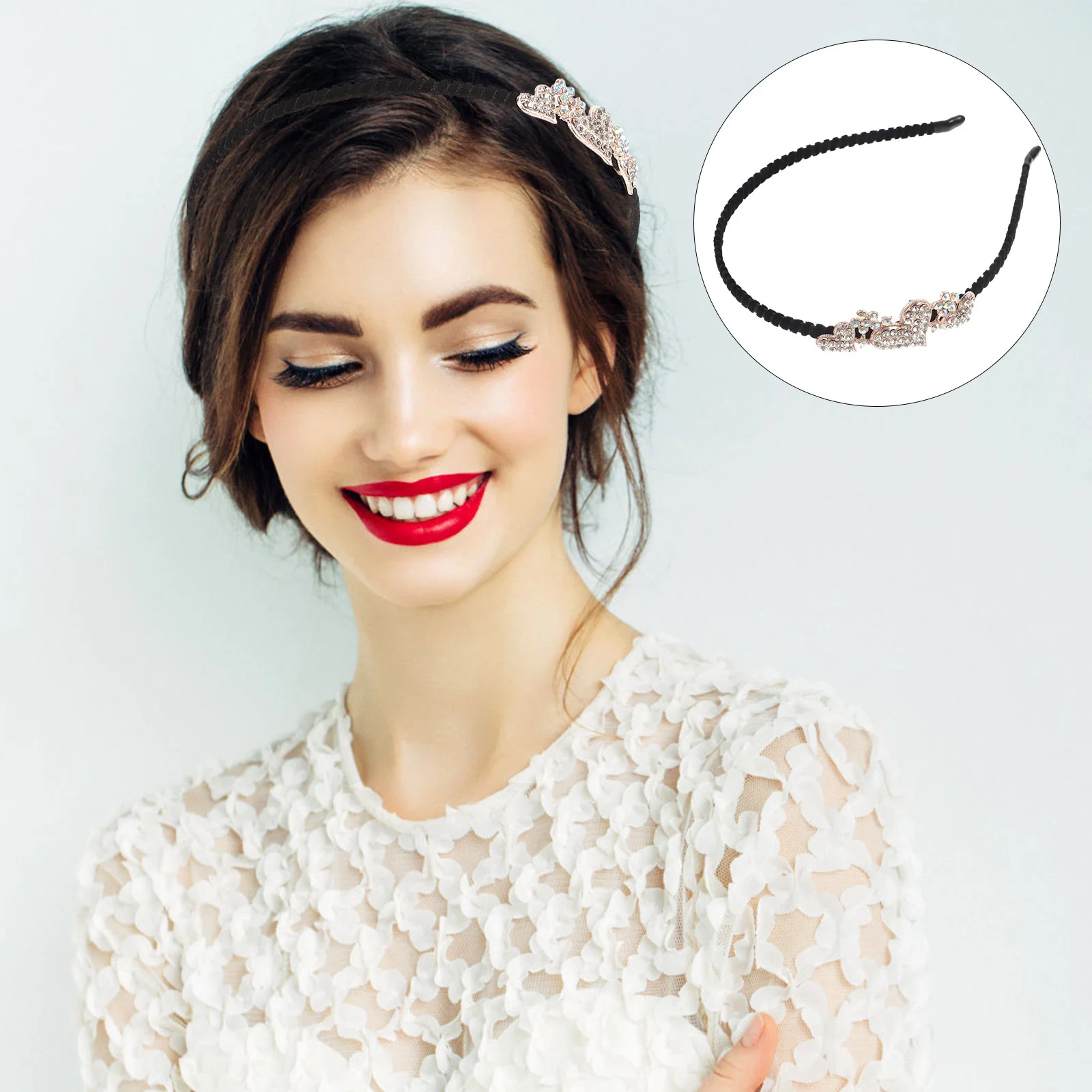 

Non-Slip Headdress Decorative Headband Elegant Headpiece Wedding Headdress
