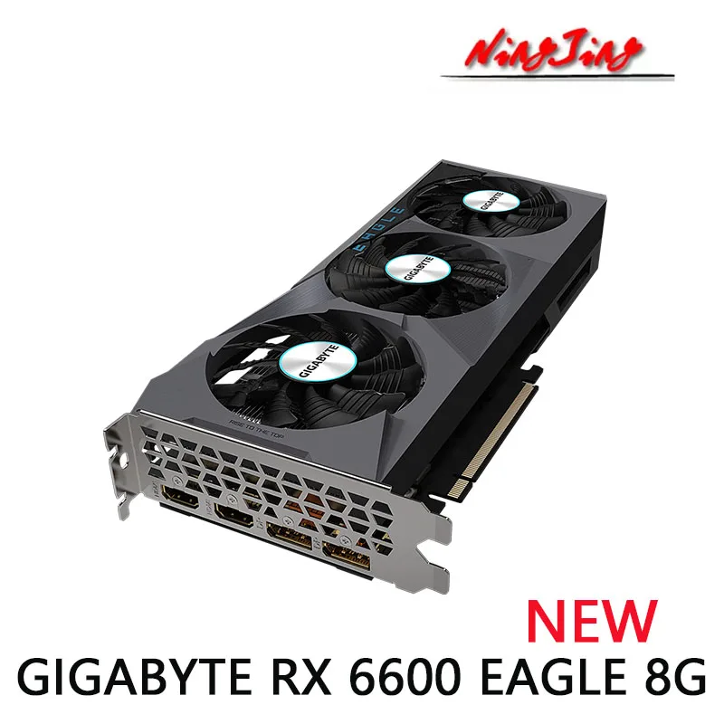 latest graphics card for pc NEW GIGABYTE AMD Radeon RX 6600 EAGLE 8G GDDR6 RX6600 8GB 128-bit  7nm Support AMD Intel Desktop CPU Motherboard external graphics card for pc