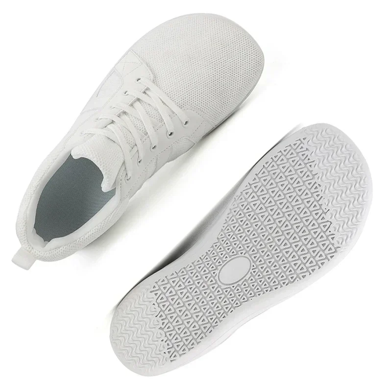 New Men's Wide Minimalist Barefoot Sneakers Unisex Minimalist Artificial Sneakers Lightweight Adjustable Slip On Walking Shoes 5