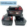 100%Original For Milwaukee M18 Power Tool Battery, Charger, BR, XC, 18V, 12000mAh M18B5, 48-11-1860, Built-in 18650 Battery 5