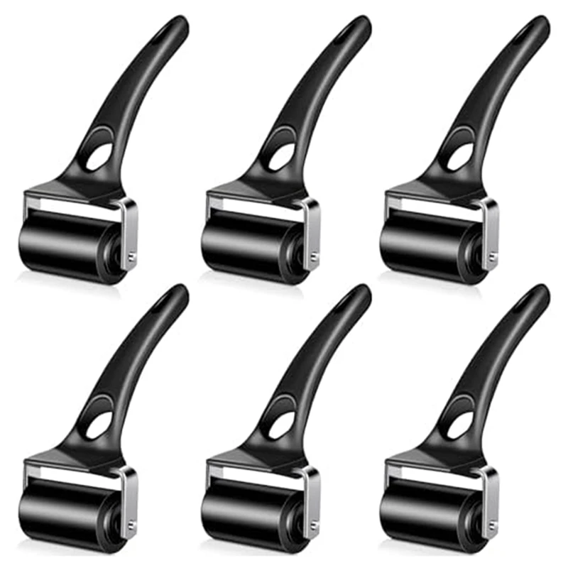 

6 Pcs Rubber Roller Brayer 2 Inches Black Ink Roller Tool Perfect For Gluing Printing Inking Paint Block Paper Art Durable
