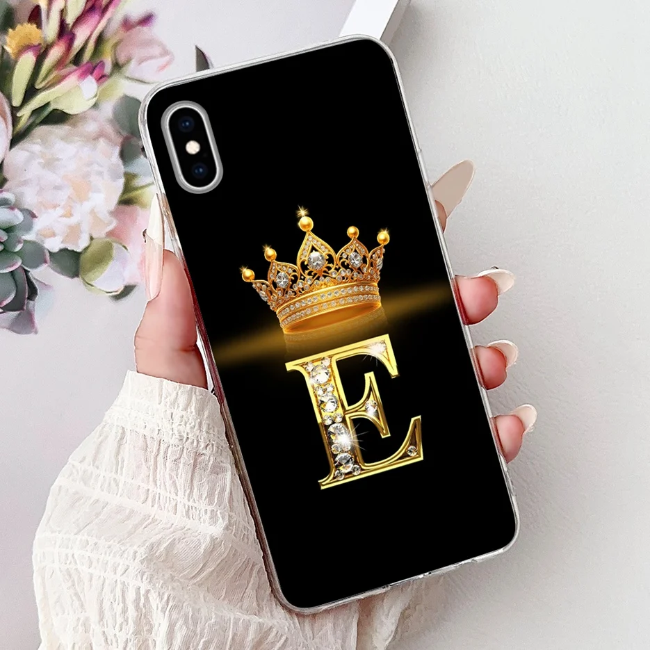 Clear Silicone Letter Design Phone Case - Soft TPU Cover