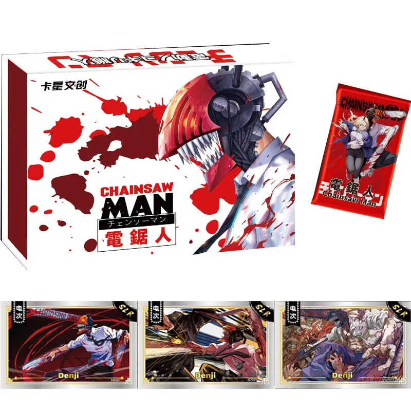 

2023 New Chainsaw Man Card Booster Box Collection Sexy Girl Anime Figure Rare limited SLR Gold Stamping Hand Drawn Card Toy Gift