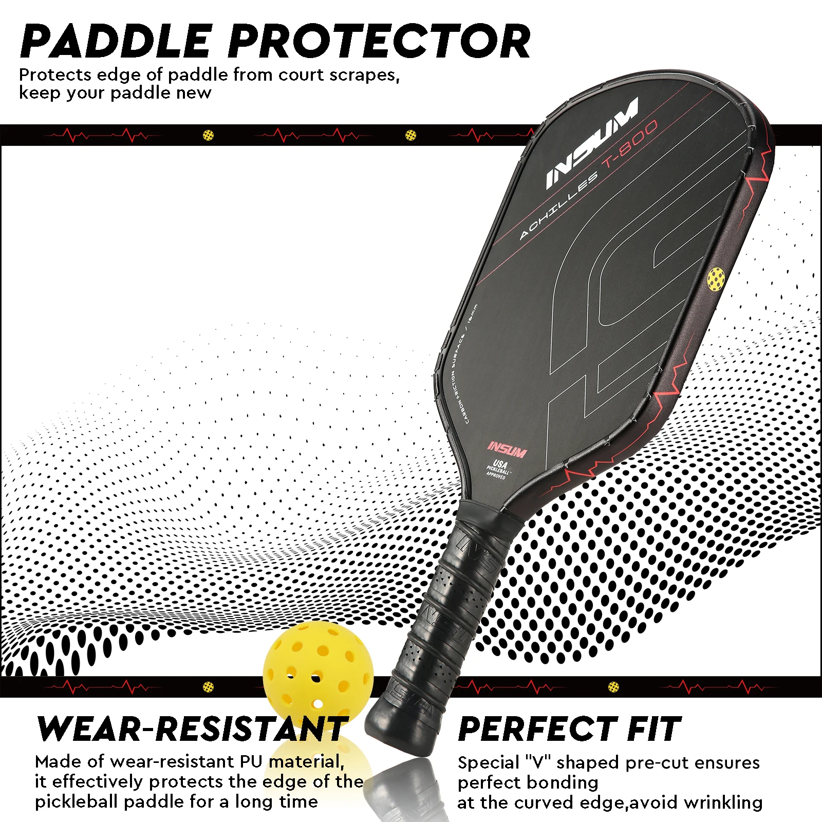 Pickleball Edge Guard Tape with Patterns Durability & Style Pickleball Paddle Head Edge Guard Accessory pickleball paddle pickleball paddle tape