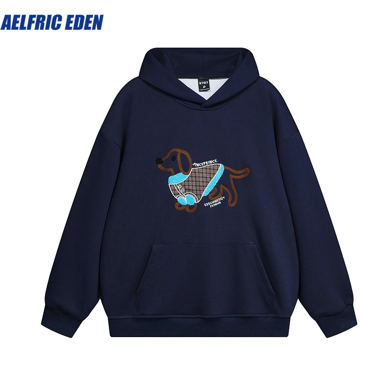 【Aelfric Eden】カラフルアニマルスウェット 関税送料込 Aelfric Eden Streetwear Knitting Embroidery Cartoon Sausage