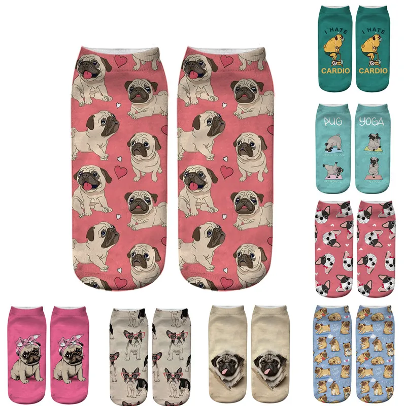 

1 Pairs Cotton Short Sock Cartoon 3D Puppy Dog Animal Socks Harajuku Kawaii Women Girls Anklet Socks Breathable Casual Sox