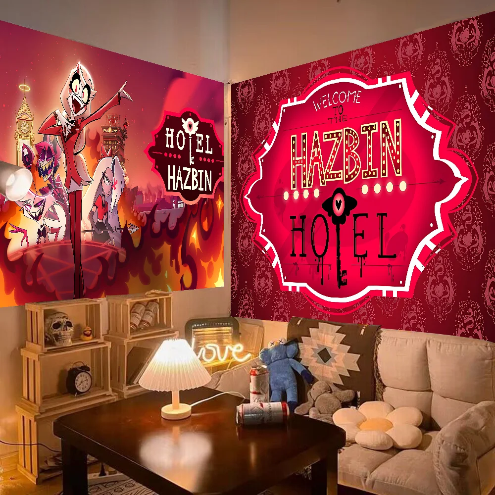 Anime H-HazbinS H-Hotel 2025, Fotografie-Hintergrund, Kindergeburtstag, Kuchen zerschlagen, Porträt, Dekor, Hintergrund, Fotostudio