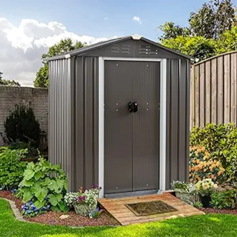 

Patio Garden Shed Outdoor Storage 10 X 8 Lawn Weather Resistant Steel Tool Storage House Shed for Yard Tiny House Mobile Home