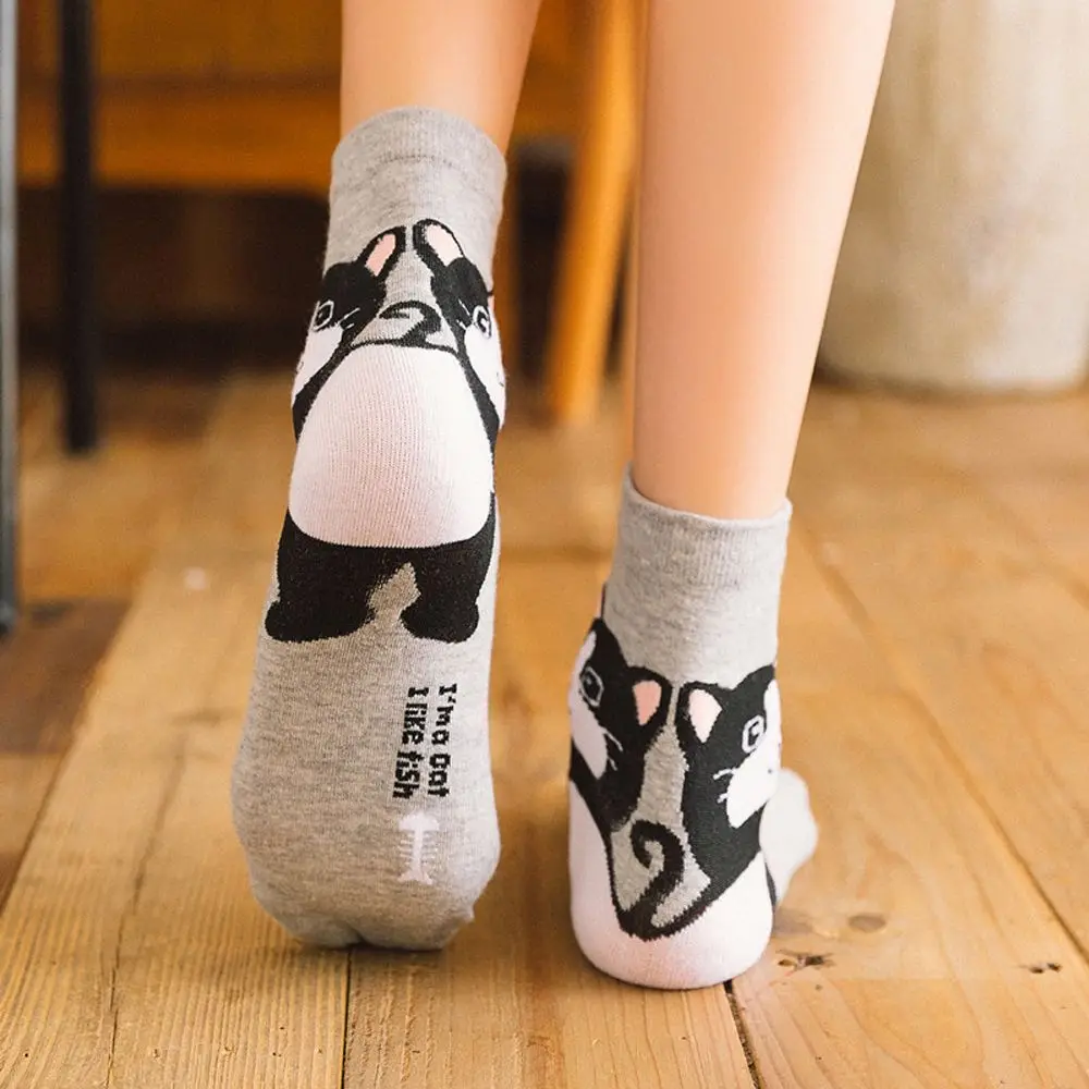 

Cute 1 Pair Bear Bunny Girl Gift Cat Panda Cartoon Animal Socks Mid-tube Women Cotton Socks Crew socks