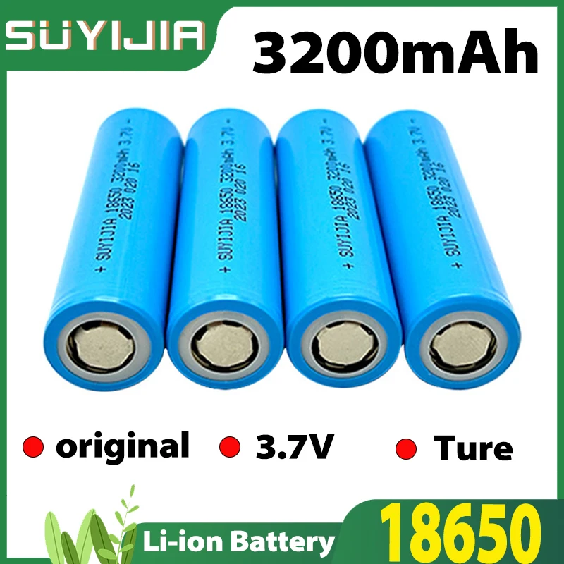 3.7V 3200mAh 18650 battery original lithium battery cells Li-ion  Rechargeable Batteries actual capacity power electric tools - AliExpress