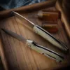 Petrified Fish Original PFB01 Micarta Handle Ceramic Bearing D2 Steel Blade Folding Knife Outdoor Survival Cutting EDC Tool 4