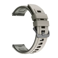 Premium 22mm Silicone Sport Band - Breathable Wristband Bracelet Strap - 1PCS 22MM (A - Antique Grey Grey)