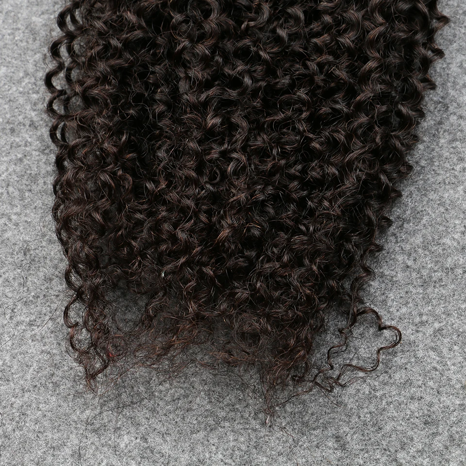 Extensioni di Capelli Umani Afro Kinky Curly, Capelli Indiani Grezzi 4B 4C, Naturali Vergini Ricci Morbidi, Trama di Capelli Umani Veri - immagine 5