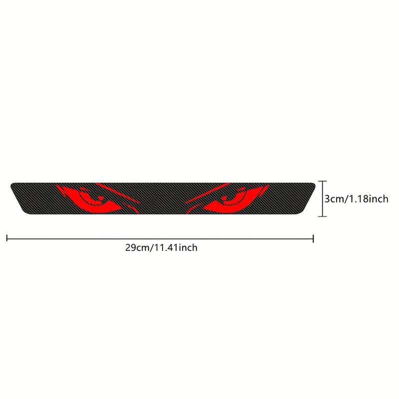 1pc olho de demônio luz de freio de alta montagem adesivos de carro à prova dwaterproof água luz da cauda adesivo de fibra de carbono decalques texturizados auto-adesivo