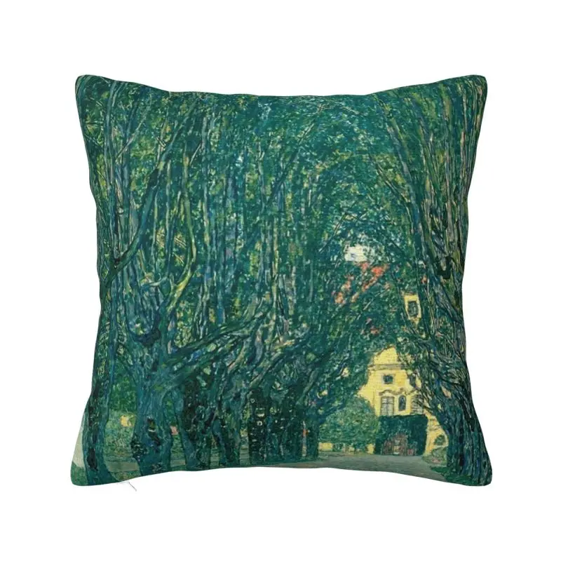 

Avenue Of Schloss Kammer Park Cushion Cover Gustav Klimt Painting Art Soft Modern Pillows Home Decor