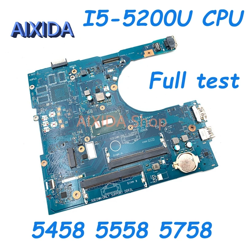 

AIXIDA LA-B843P 0FRV68 FRV68 материнская плата для dell Dell Inspiron 5458 5558 5758 материнская плата для ноутбука I5-5200U CPU