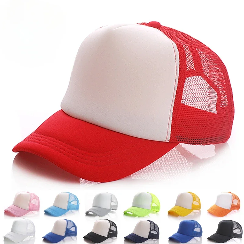 Hot Sale Unisex Casual Plain Mesh Baseball Adjustable Snapback for Women Men Hat Hip Hop Trucker Cap Streetwear Dad Hats_voghion.com