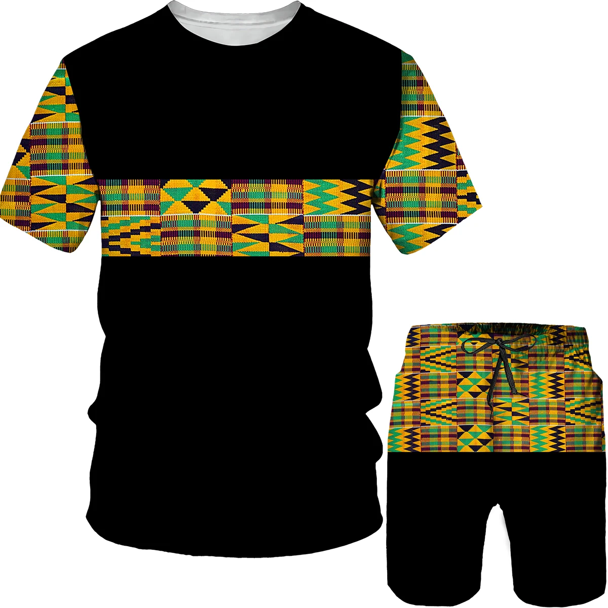 Funny 3D Print African Dashiki Men T Shirt Shorts Men'S Tracksuit Folk-Custom Outfits Unisex Tees/Shorts/Suit Woman Mens Clothes