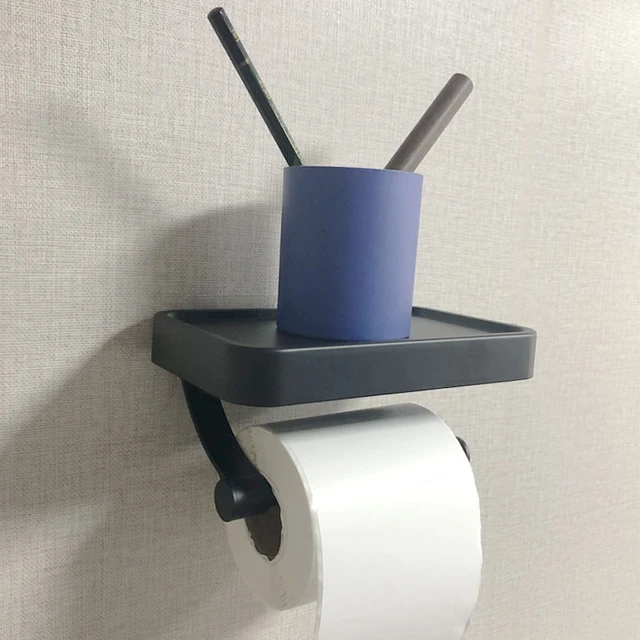 Toilet Paper Holder Cell Phone Shelf  Toilet Paper Holder Shelf Black -  Toilet Paper - Aliexpress