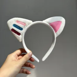 Girls' Cartoon Ear Headband for Birthday Parties and Halloween Cosplay (Red)