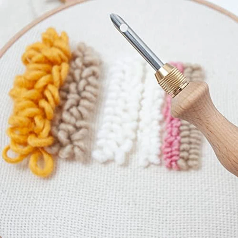 Punch Needle Rug Punch Needle Embroidery Set DIY Craft Needlework For Stitching Applique Easy To Use