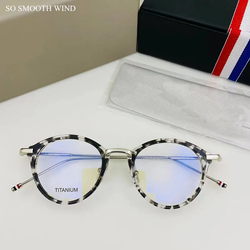 

New York Brand Design Round Pure Titanium Glasses Frame Men Women Retro Optical Prescription Eyeglasses Myopia Eyewear TBX011