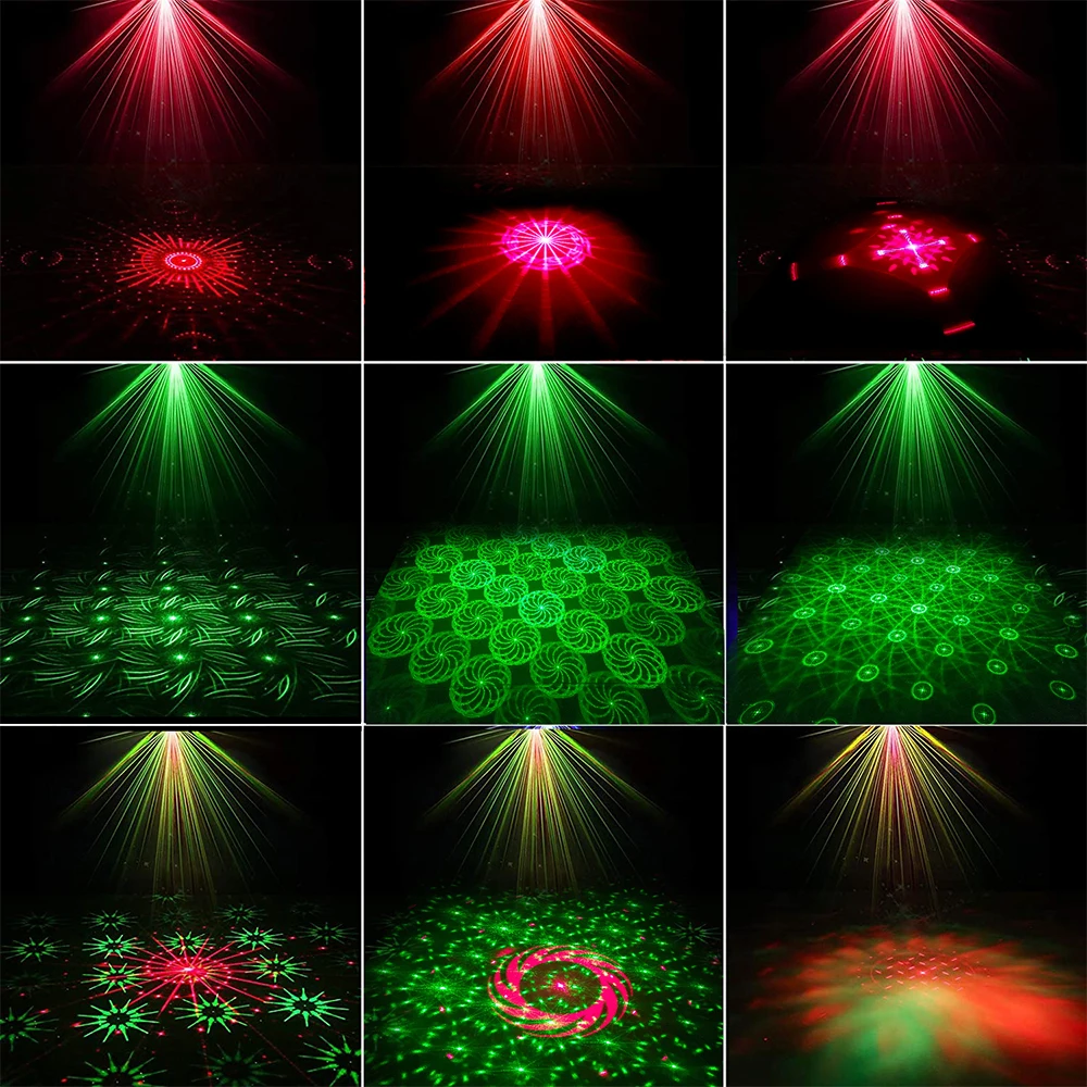 جهاز عرض ضوئي ليزر ديسكو صغير ، الأشعة فوق البنفسجية ، RGB LED ، DJ Strobe ، تأثير المسرح ، USB قابل لإعادة الشحن ، حفلة العيد ، إضاءة الكرة