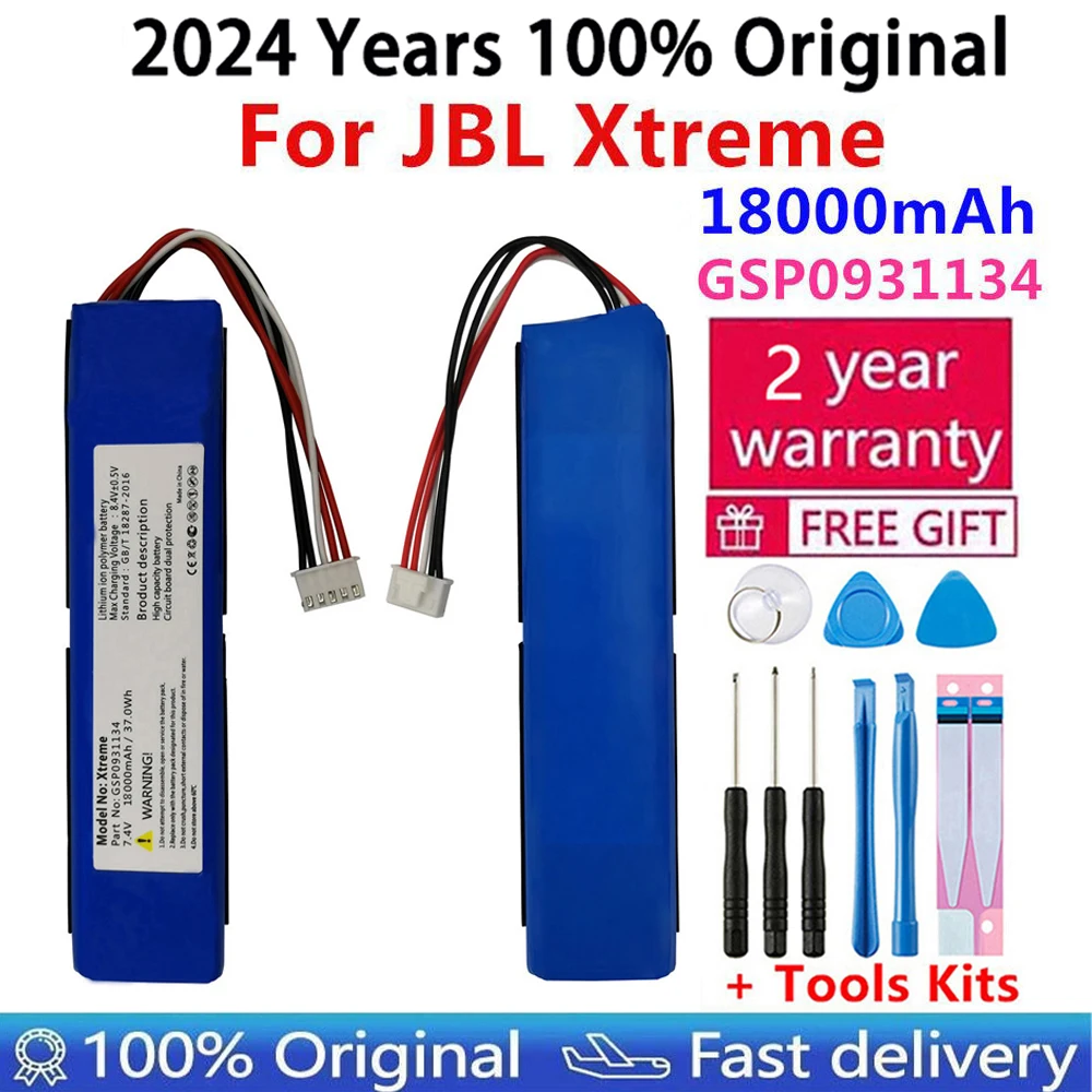 

100% Оригинальный Новый 7,4 V 18000mAh GSP0931134 перезаряжаемый беспроволочный динамик аккумулятор для JBL XTREME 1 xtreme Замена + Инструменты