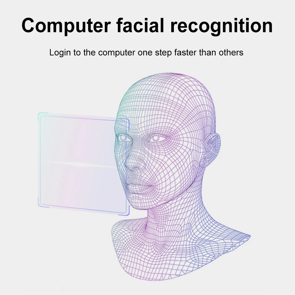 Computer Camera Mini USB Face Recognition 1080P 720P Built-in Microphone Autofocus for Windows Hello Auto-Unlock Webcam