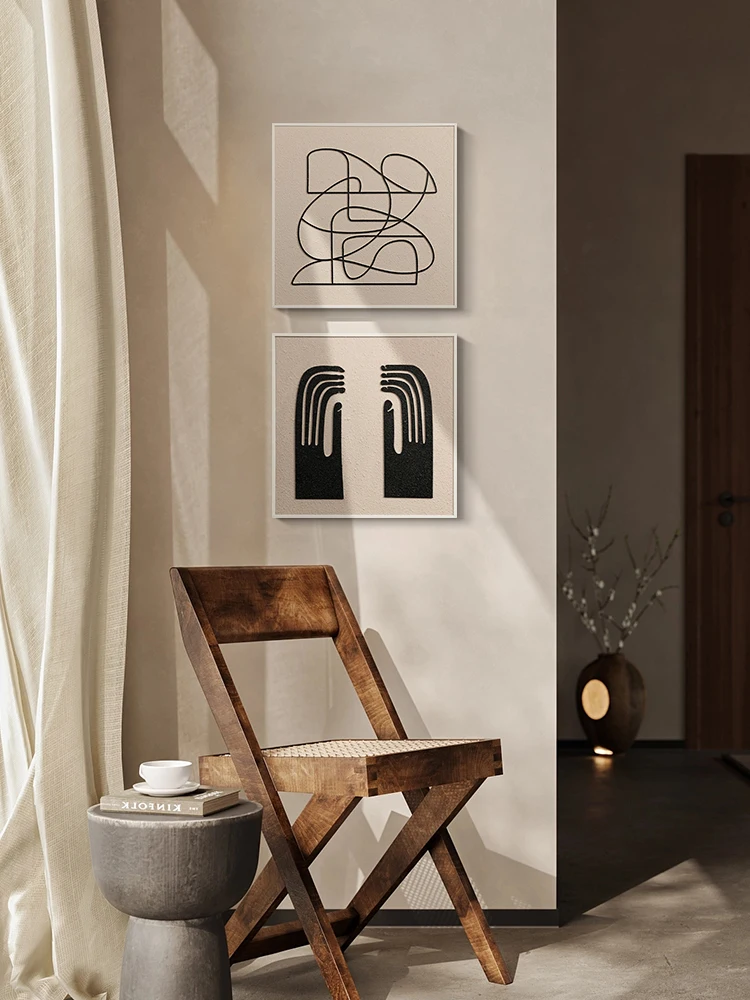 

Three-dimensional entrance hanging painting, background wall decoration, restaurant abstract art painting