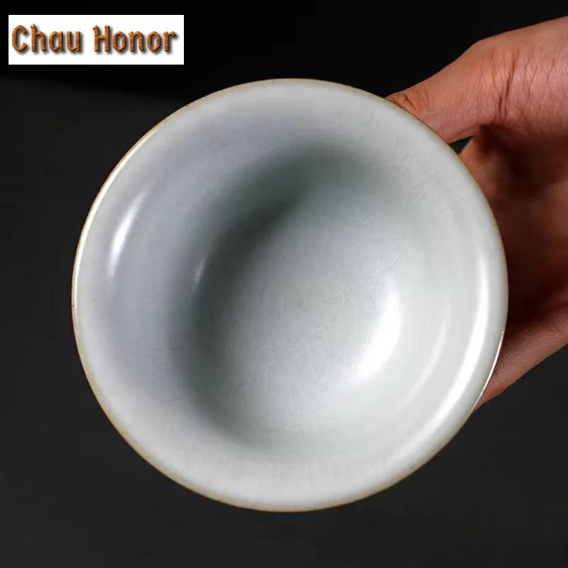 120ml Pure Handmade Sandstone Coarse Pottery San Cai Gaiwan Household Heat-resistant Kung Fu Tea Set Tea Ceremony Drinkware Gift