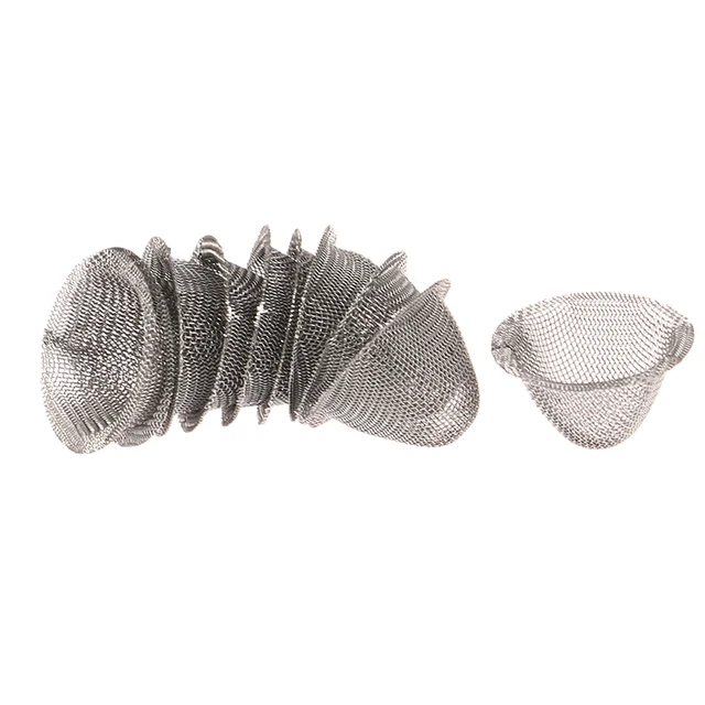 Stainless Steel Screens 200-Pack Stainless Steel Pipe Filters - 15mm Smoking Screens With Storage Box Mesh Screen