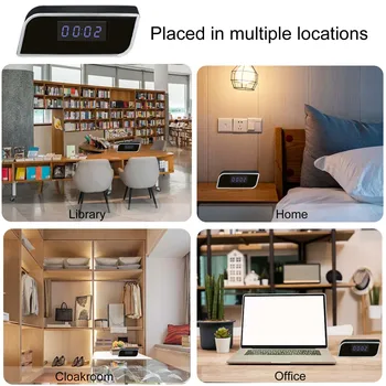 4K Smart Clock Camera with WiFi, Motion Detection, Night Vision, Remote Viewing, SD Card Storage – Home Security & Baby Monitor 2