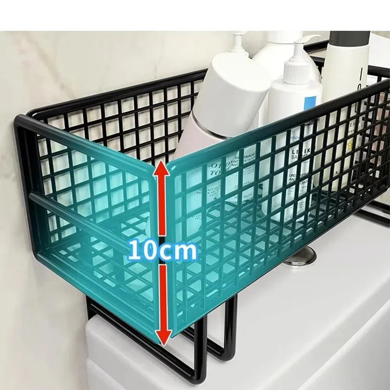 Over the Toilet, Wall Mounted Storage Rack for Bathroom, Toilet Paper Organizer, No Drill Shelves Bath Shower Holder Accessories