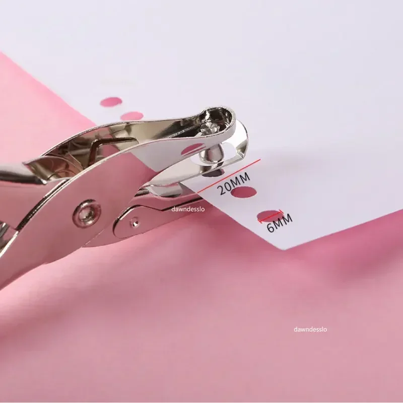 Single Hole Punch 8 Sheet Capacity 6mm Diameter Hole Puncher Hand Paper Scrapbooking Punches