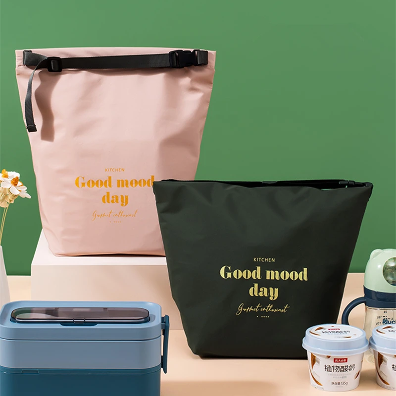 Portable Large-capacity Thermal Lunch Bags Waterproof Nylon Picnic Food Insulated Container Bento Cooler Bag for Work School lunch bag,bento bag,cooler bag
