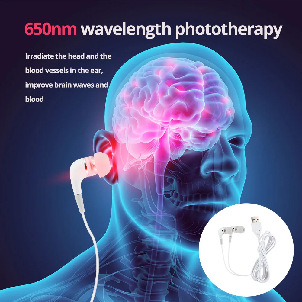 Tinnitus Ear Laser Therapy LLLT Irradiation Laser Physiotherapy Earplug Otitis Media Deafness Diabetes Hypertension Treatment 2