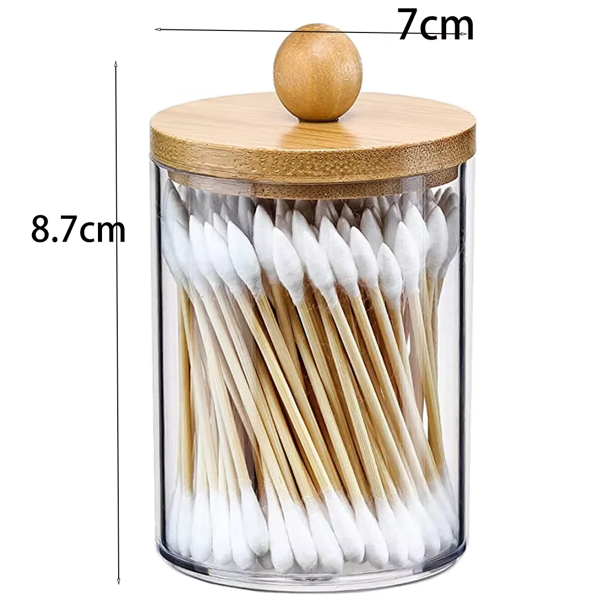 Acrylic Cotton Swab Makeup Organizer Cosmetics Storage Box Portable Make Up Cotton Pad Holder Container Storage Case 6