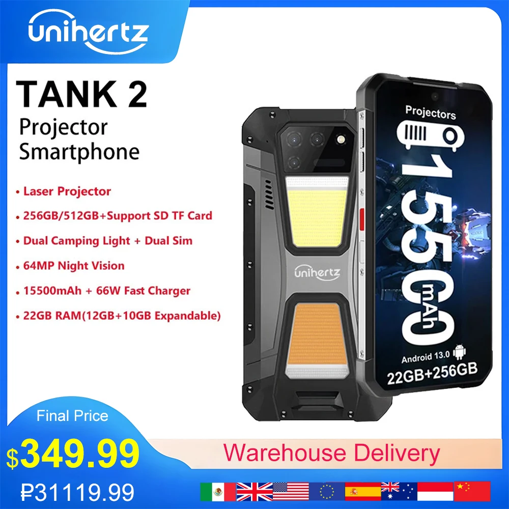 Прочный проектор Unihertz 8849 Tank 2