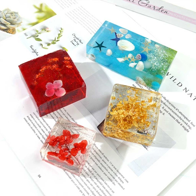 

8 Pcs Dried Flower Epoxy Resin Mold 3D Box Decorations Silicone Mould